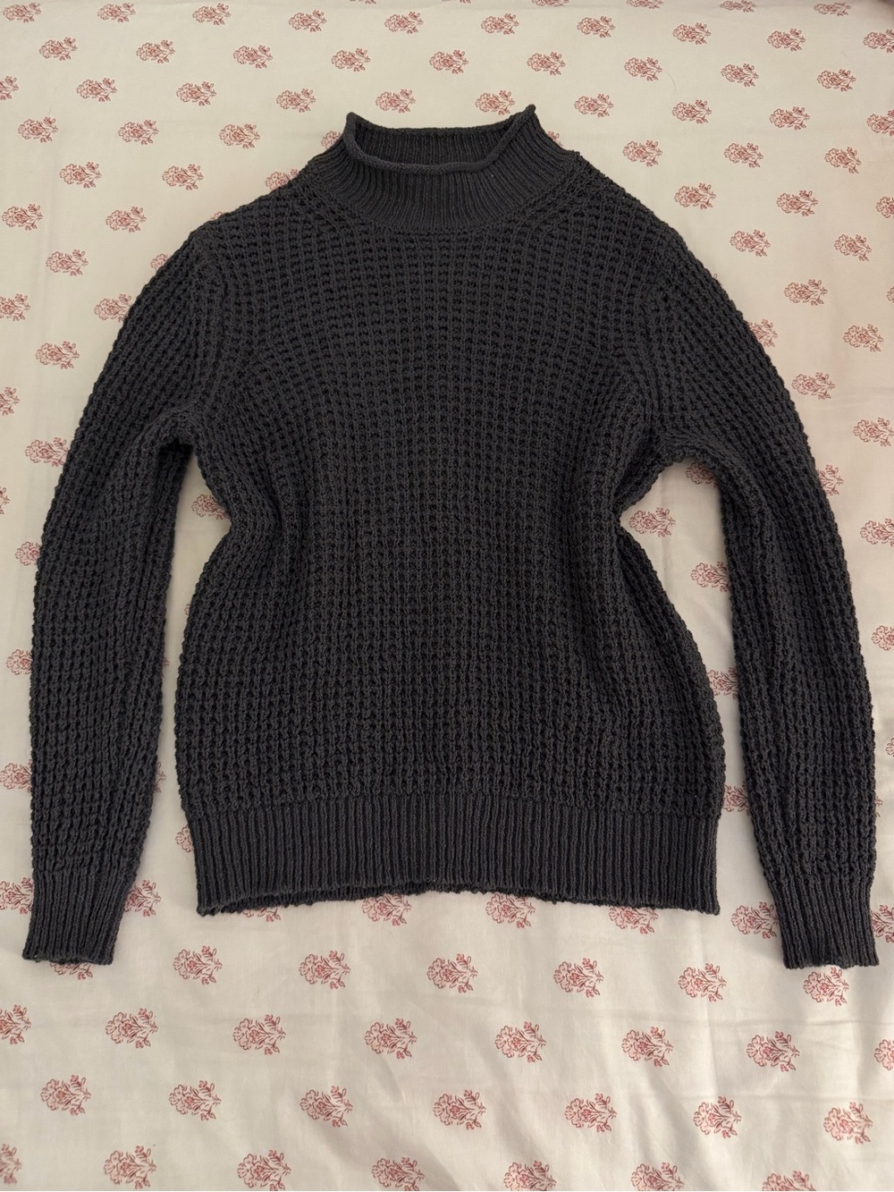 Vineyard Vines Womens Charcoal Knit Mock Neck Sweater